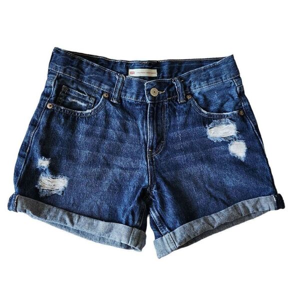 Levis Girl's Shorty Short Denim Shorts Size 16 - Picture 1 of 5